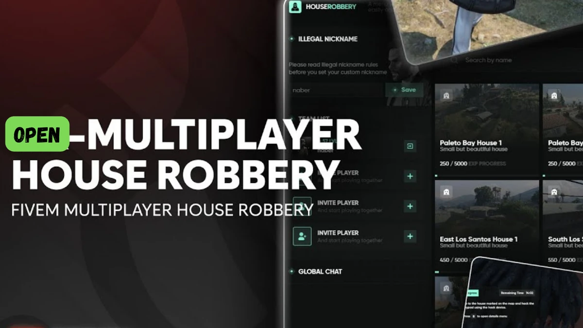 Multiplayer House Robbery FiveM | Open Source ESX QBCore QBOX